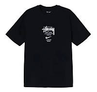 Мужская футболка Stussy x Nike London Paris New York Tokyo Los Angeles черная унисекс Стусси Найк