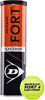Мяч для большого тенниса Dunlop Fort clay court 4 шт. топ