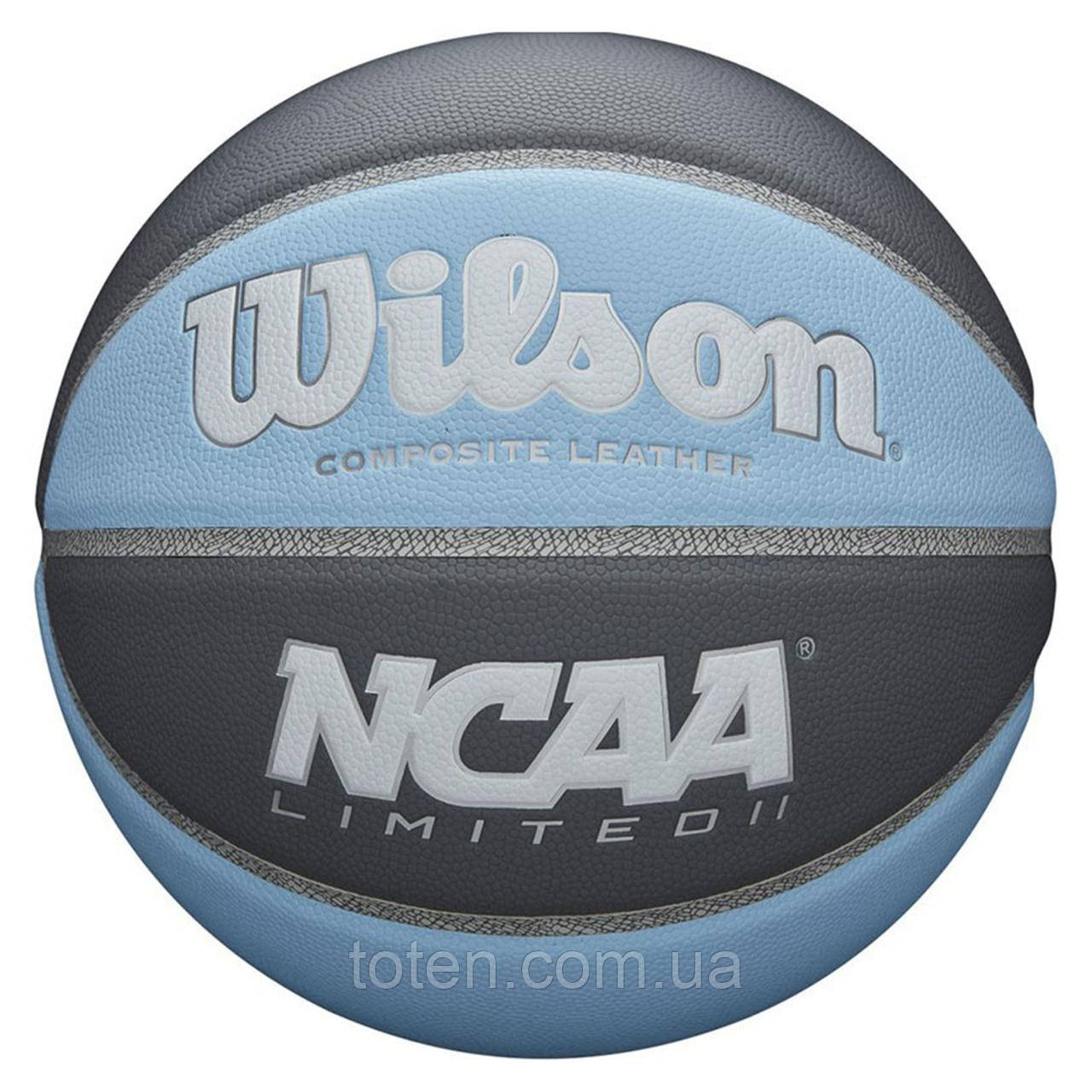 М'яч баскетбольний Wilson NCAA Limited II gr/cb size 7 топ, фото 1
