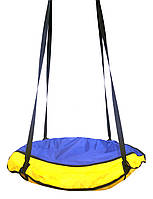 Качели подвесные для детей и взрослых, гнездо аист Yellow-Blue (желто-синий) KK-01YBL топ