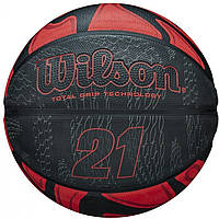 Мяч баскетбольный Wilson 21 series rd/bl size 7 топ