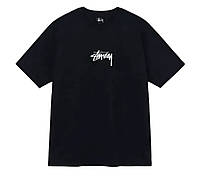 Мужская футболка Stussy черная унисекс Стусси