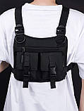 Нагрудна сумка 2221 чорна, фото 7