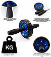 Колесо подвійне для преса (ролик гімнастичний) металевий на підшипнику посилений Gemini Pro GI-1800W-2 топ, фото 4