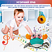 Інтерактивна іграшка Краб із функцією розпізнавання перешкод і музикою A1 На акумуляторі Блакитний, фото 4