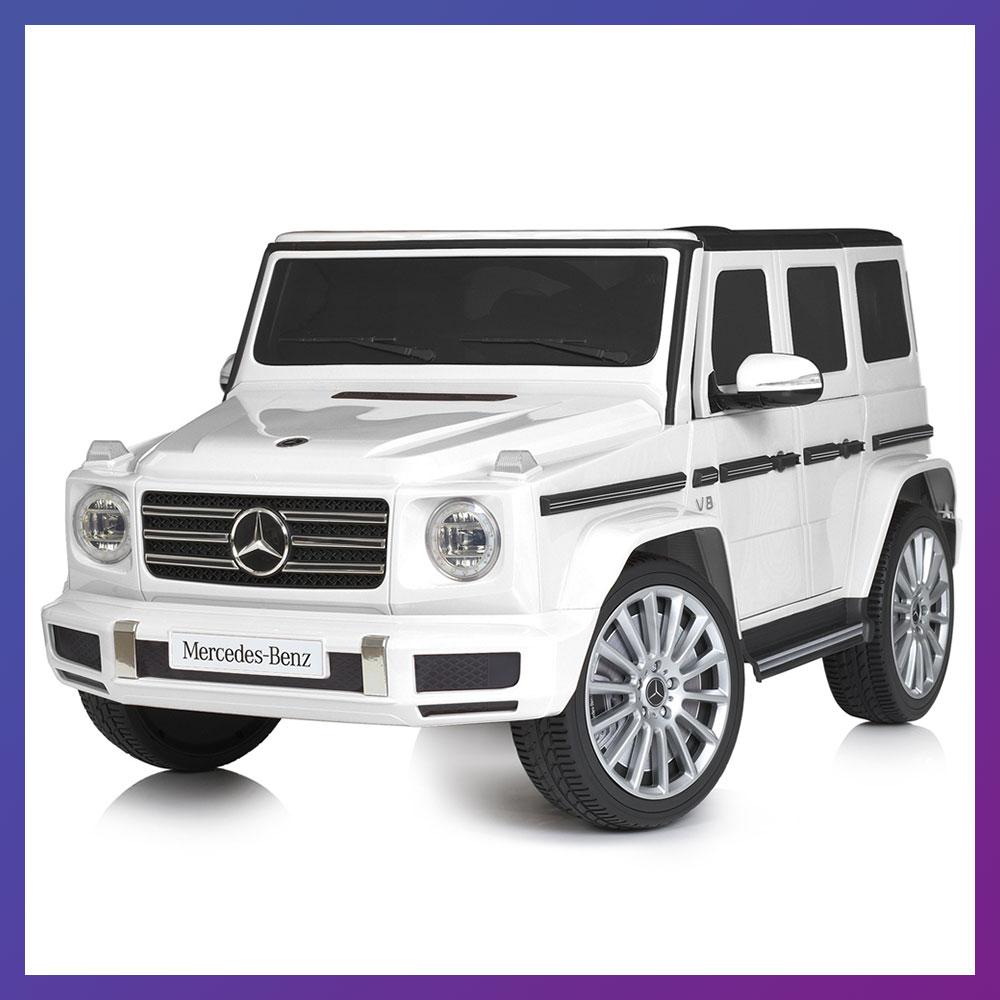 Дитячий електромобіль на акумуляторі Джип Mercedes M 5028 з пультом р/у для дітей 3-8 років Білий