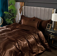 Качественное фабричное атласное постельное белье Полуторный размер