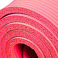 Килимок для туризму та фітнесу 10мм червоний NBR-10RED топ, фото 3