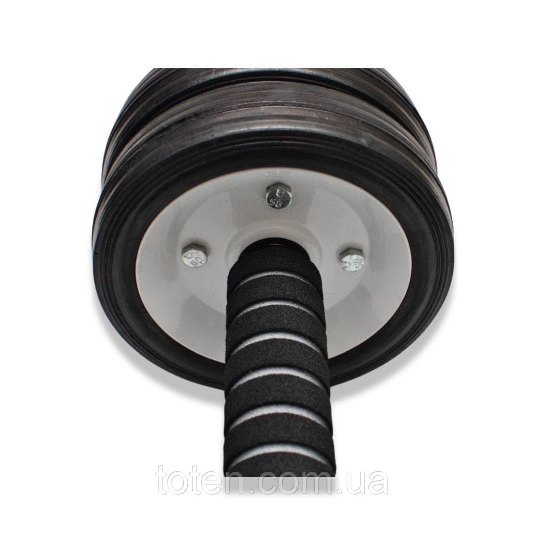 Колесо подвійне для преса (ролик гімнастичний) металевий на підшипнику посилений Gemini Pro GI-1800W-2 топ, фото 1