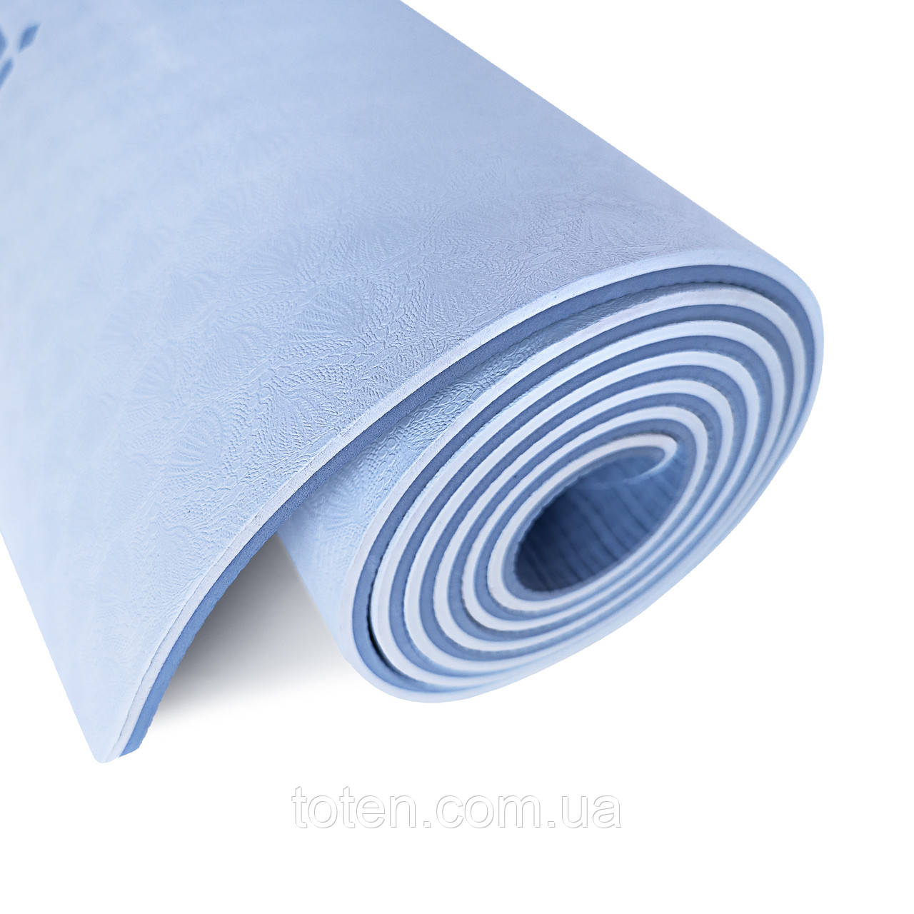 Килимок для фітнесу та йоги TPE+TC 6мм Gemini Pro GE-6DBGY топ, фото 1