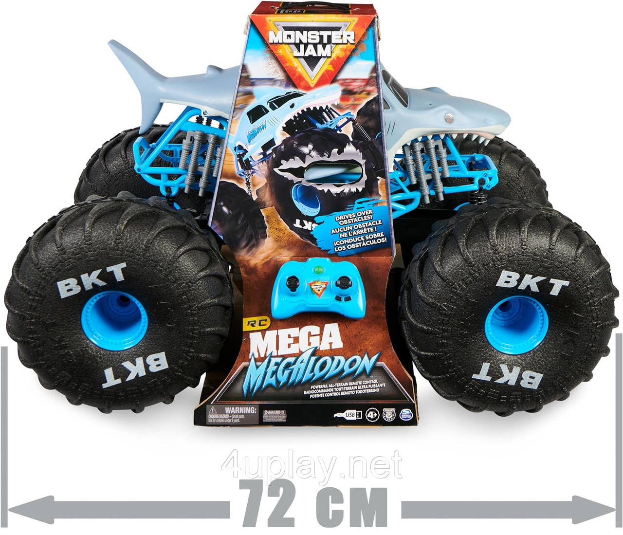 Машинка на радіокеруванні Spin Master Monster Jam Official Mega Megalodon Акула Мегалодон, монстр-трак всюдихід 1:6 Оригінал