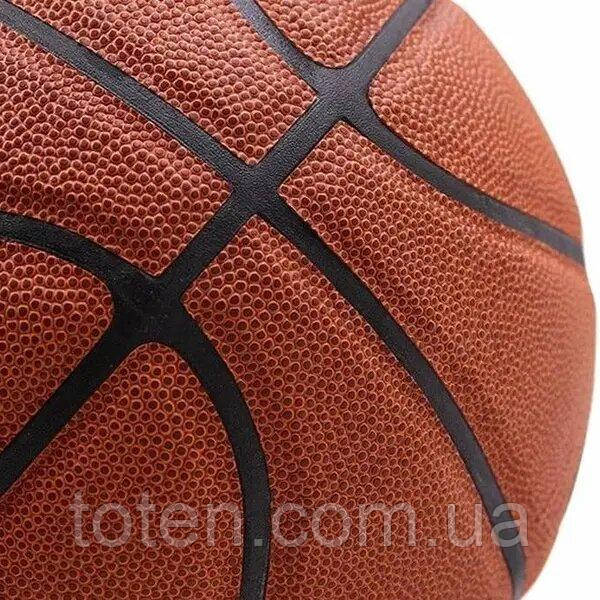 М'яч баскетбольний Nike Elite Competition 2.0 Amber/Black/Metallic Silver/Black розмір 7 топ, фото 1