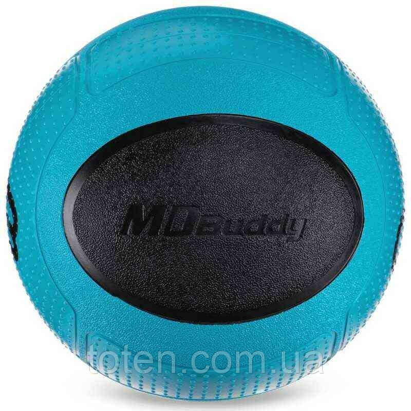 М'яч медичний медбол Medicine Ball GI-2620-3 3кг синій-чорний топ, фото 1