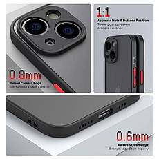 Чохол Matte Armor Xiaomi Redmi 9A / 9i / 9AT Black - Red, фото 4