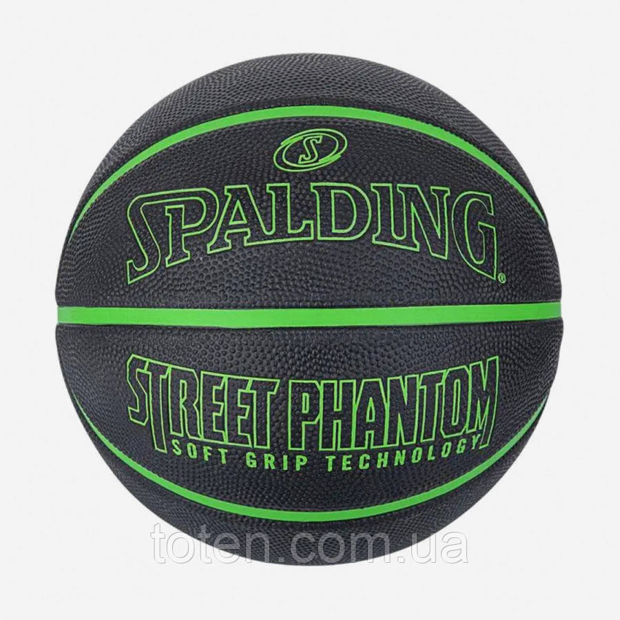М'яч баскетбольний Spalding Phantom Black/Green size 7 топ, фото 1