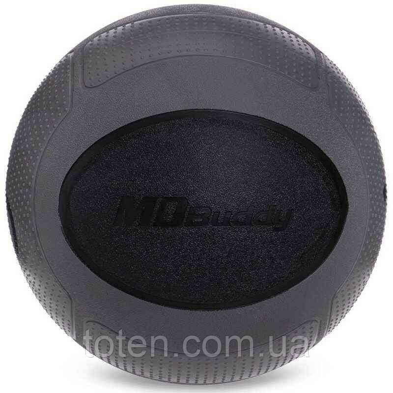 М'яч медичний медбол Medicine Ball GI-2620-10 10кг сірий-чорний топ, фото 1