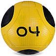 М'яч медичний медбол Medicine Ball GI-2620-4 4кг жовто-чорний топ, фото 2