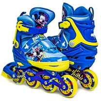 Комплект роликів Disney Mickey Mouse із захистом і шоломом з PU колесами, що світяться, р 29-33, фото 5