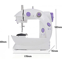 Компактная мини Швейная машинка Mini Sewing Machine с педалью и ночной подсветкой 4в1