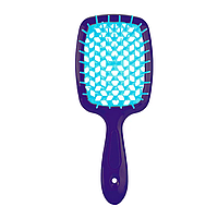 Расческа для волос Superbrush Plus Hollow Comb фиолетово-синяя