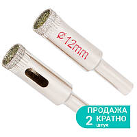 Коронки алмазні по кераміці та склу Ø12мм (КРАТНО 2шт) SIGMA (1541121)