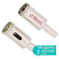 Коронки алмазні по кераміці та склу Ø16мм (КРАТНО 2шт) SIGMA (1541161)