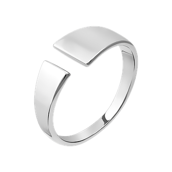 Срібна каблучка Тяжіня геометрії без камінців