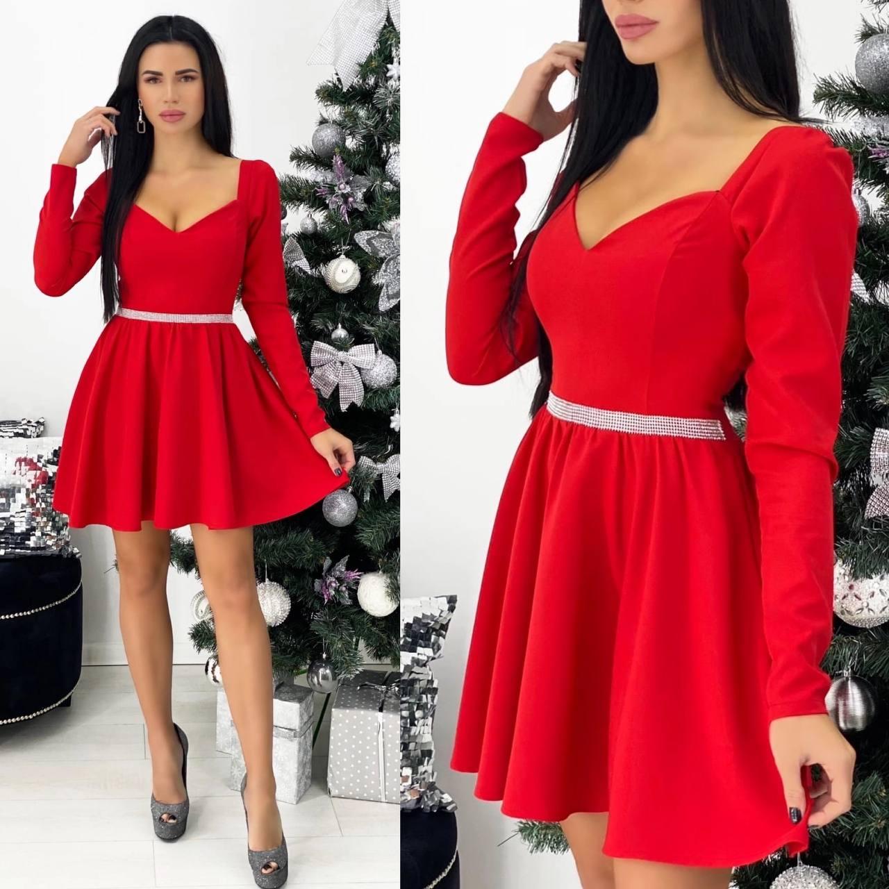 Червоне плаття вище колін, фото 1