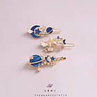 Заколки с луной и звездочками, набор 3 шт, фото 6