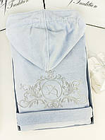 Женский махровый халат с вышивкой "Знак Стрельца"