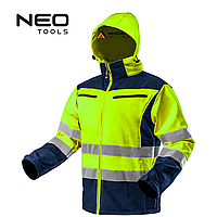 Куртка сигнальна утеплена softshell, жовта, розмір S/48, Neo Tools (81-700-S)