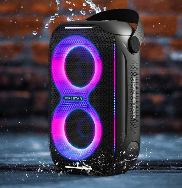 Колонка блютуз 20 Вт Hopestar PARTY 200MINI з RGB-підсвіткою, Портативна переносна Bluetooth колонка хопстар, фото 1