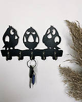 Настенная ключница для ключей из дерева ''Маленькие птички''