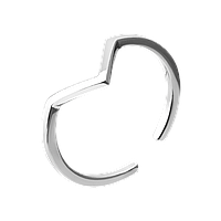 Кольцо серебряное на верхнюю фалангу без камней Галочка