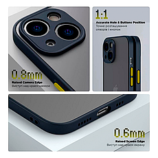Чохол Matte Armor Samsung A54 Blue — Yellow, фото 4
