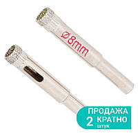 Коронки алмазні по кераміці та склу Ø8мм (КРАТНО 2шт) SIGMA (1541081)