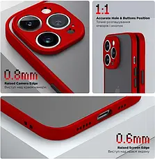 Чохол Matte Armor Xiaomi Redmi 9C Red - Black, фото 3