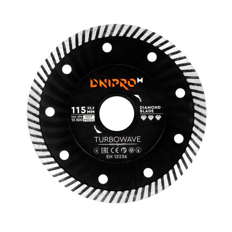 Алмазний диск Dnipro-M 115 мм 22,2 мм Turbowave