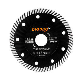 Алмазний диск Dnipro-M 115 мм 22,2 мм Turbowave