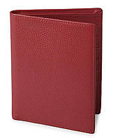 Кошелек SHVIGEL кожаный с отделениями для паспортов Красный Salex Гаманець SHVIGEL шкіряний із відділеннями