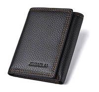 Мужской кожаный кошелек портмоне из натуральной кожи Salex Чоловічий шкіряний гаманець портмоне з натуральної