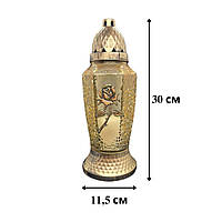 Лампадка Стеклянная Апликация Микс с запаской (6шт./ящ.) 30см