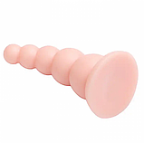 Анальна піраміда на присосці 14 см, Пробка Тілесна для фістингу з п'яти кульок різного діаметру, Інтимні іграшки, фото 3