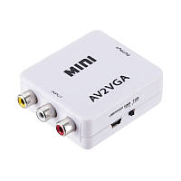 Переходник AV (RCA тюльпан) в VGA +3.5mm Audio