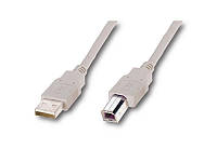 Кабель Atcom USB - USB Type-B V 2.0 (M/M), 3 м, ферит, білий (8099) пакет