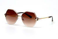 Женские коричневые солнцезащитные глазки 6015b-c2 Salex Жіночі коричневі очки сонцезахисні 6015b-c2