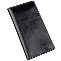 Бумажник мужской вертикальный из кожи алькор SHVIGEL Черный 142522 Salex Гаманець чоловічий вертикальний зі