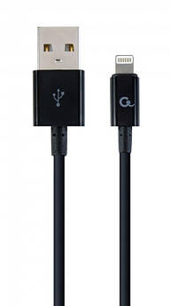 Кабель Cablexpert (CC-USB2P-AMLM-1M) USB 2.0 A - Lightning, преміум, 1м, чорний