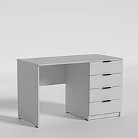 Письмовий стіл учнівський із 4 шухлядами Junior Джуніор ДСП 16 мм Біле Дерево Luxe Studio