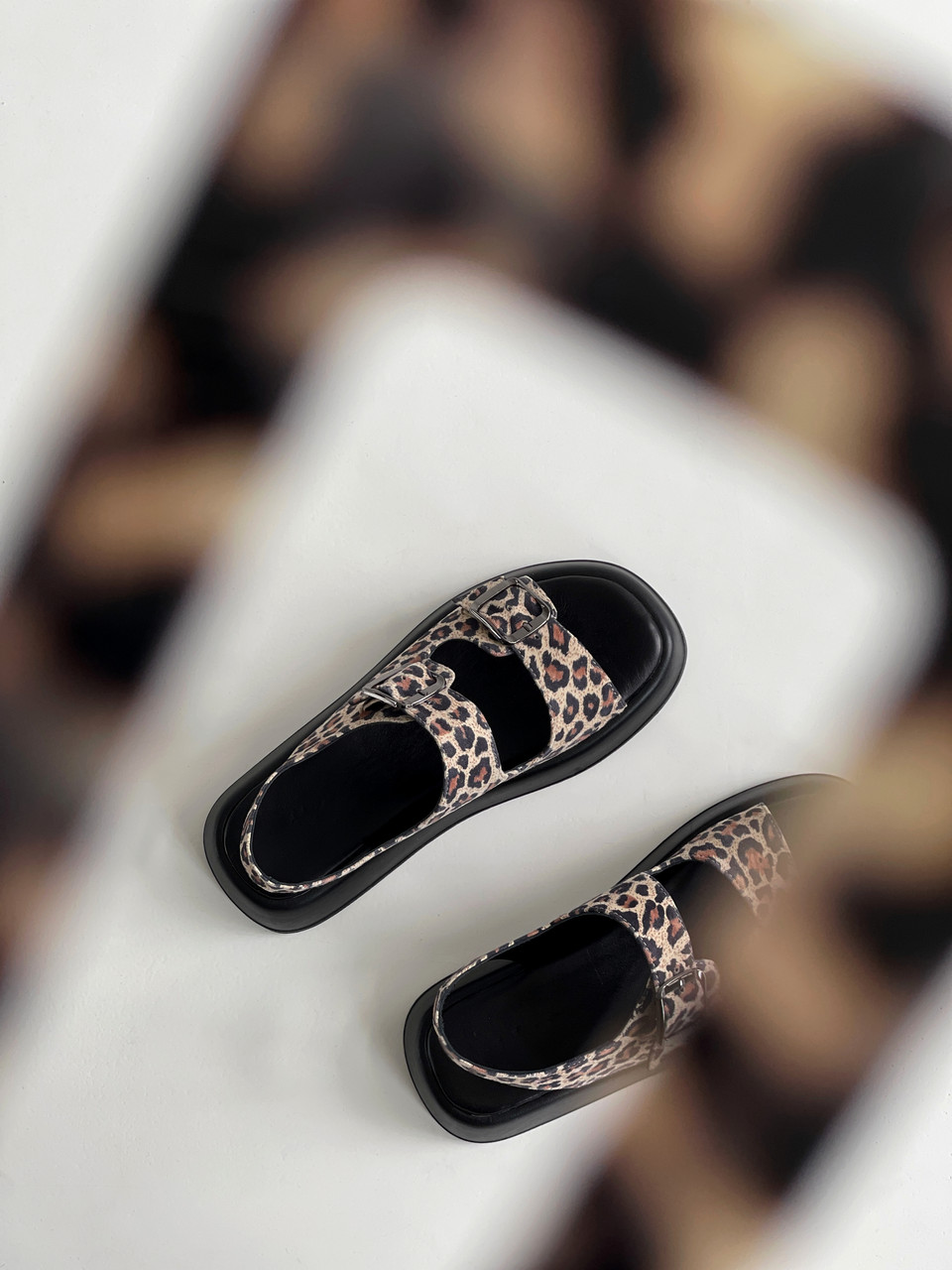 Босоніжки із леопардовим принтом, фото 1